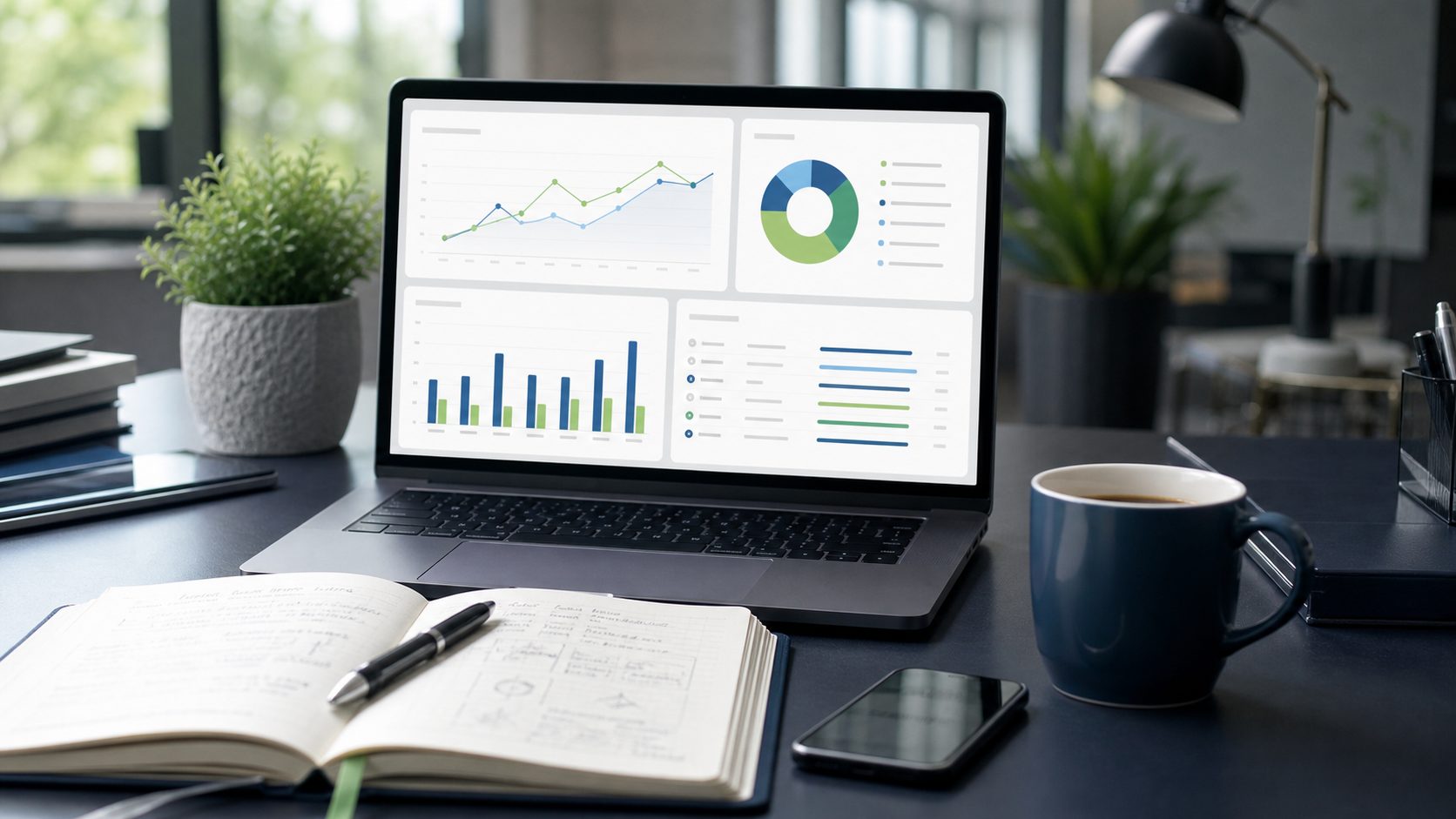 Marketing analytics dashboard showing pipeline and conversion data